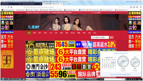 chinesische Domain mit Namen deutschwahlen.com mit nackten Frauen